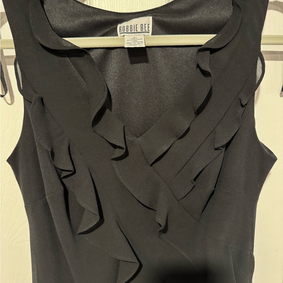 Robbie Bee Black Sleeveless Evening Dress Size 8 Knee Length Pullover - Picture 4 of 6